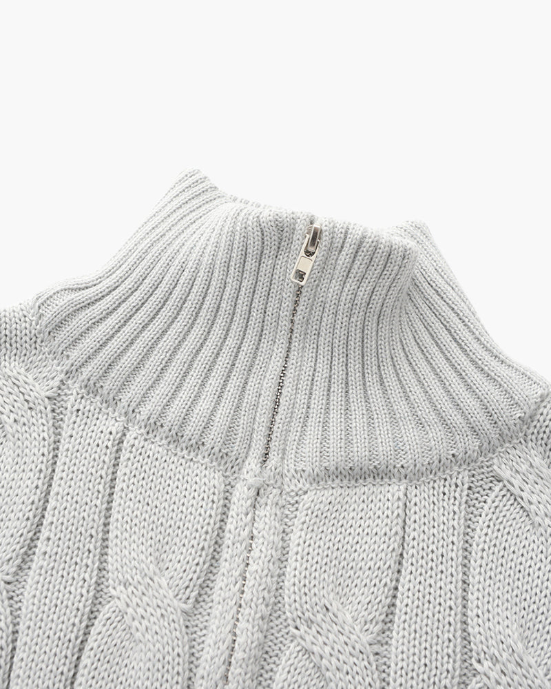 Verbier Half Zip Sweater - Grey