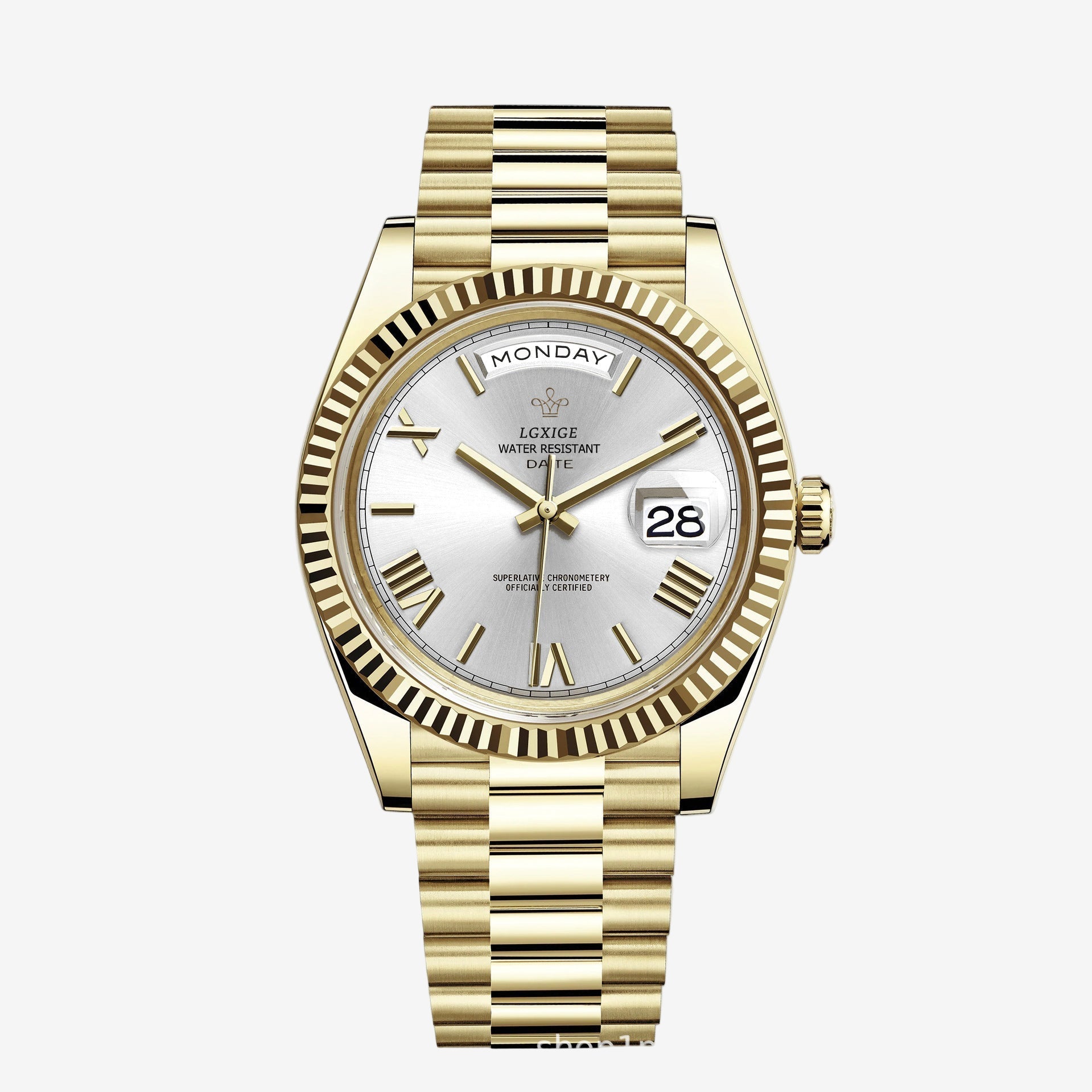 KYNOR DATE TIME - WHITE GOLD